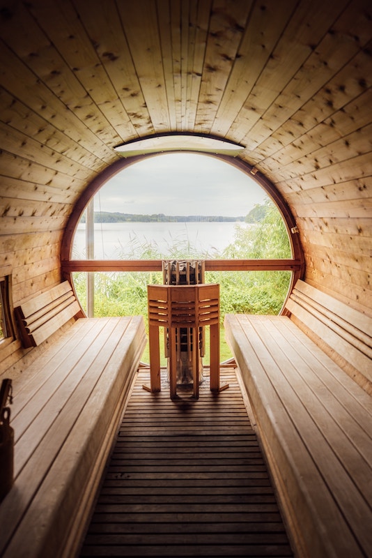 traditional barrel sauna